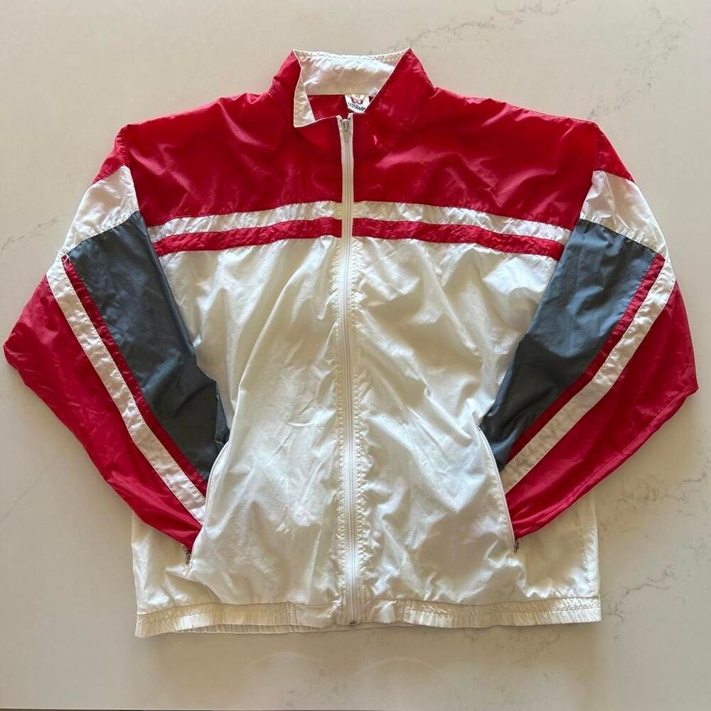 Wilson Men's White and Red Jacket